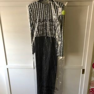 Calvin Klein black and silver sequence jumpsuit size 4